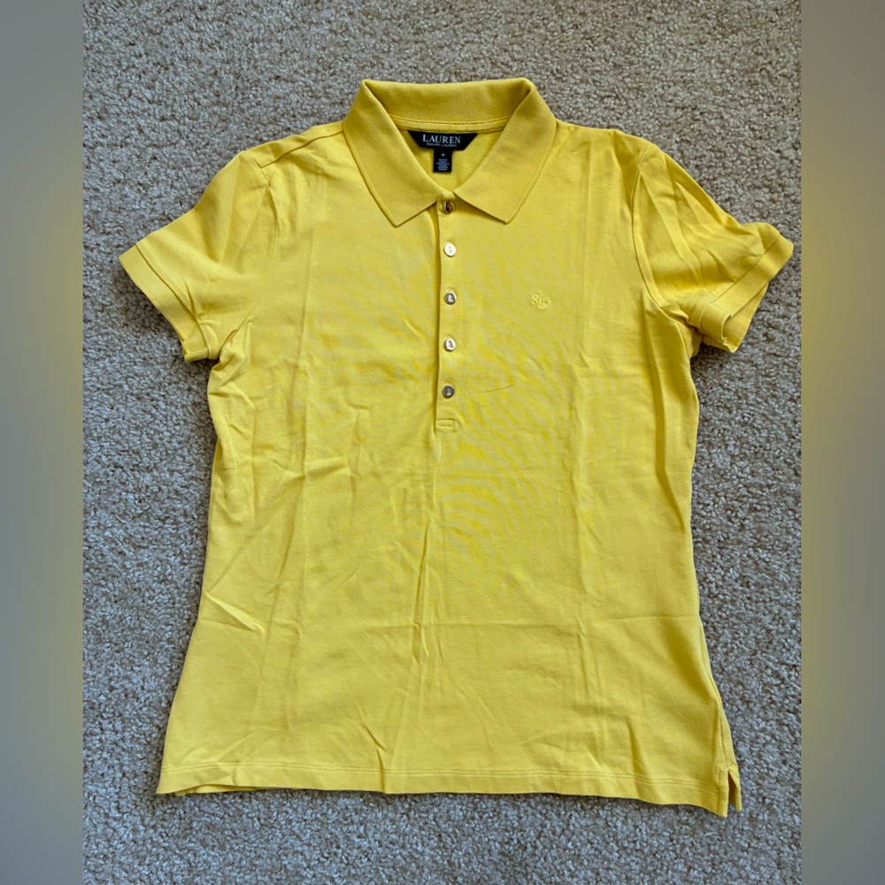 Lauren Ralph Lauren Yellow Polo Shirt, size M